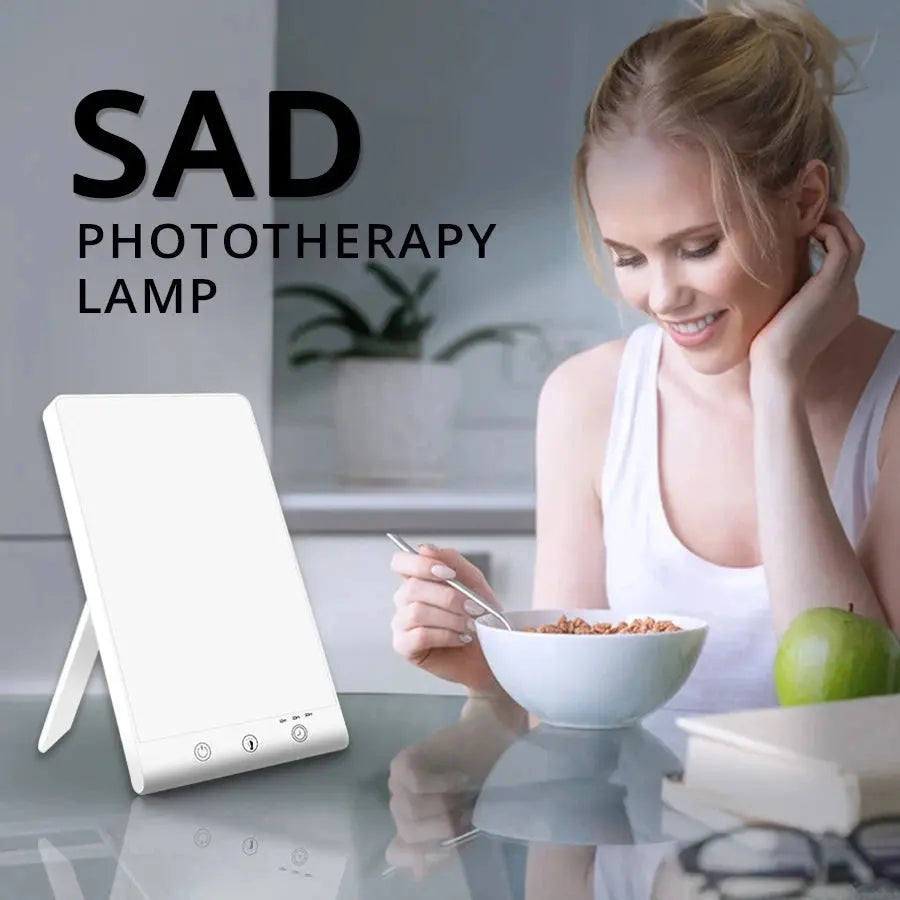 12000 Lux LED SAD Light Daylight Therapy Lamp 3200k Happy Mood Light Touch Dimmable for Winter Anti Depression LED NightLights solampe.com