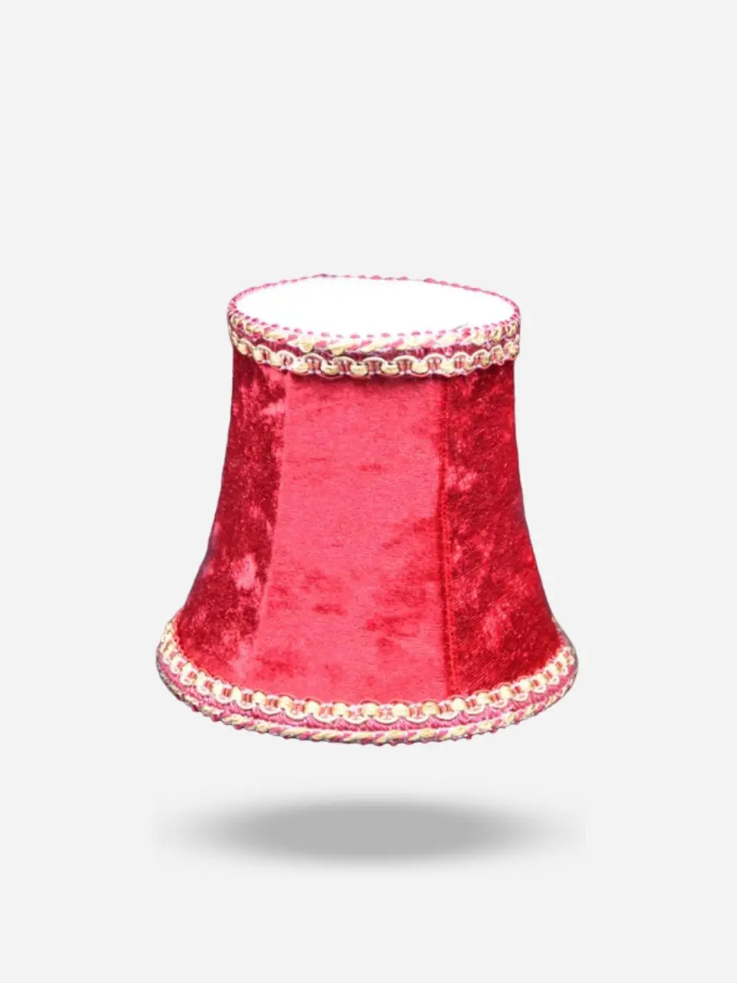 Abat jour lampe de chevet <br> Tissu vintage rouge solampe.com