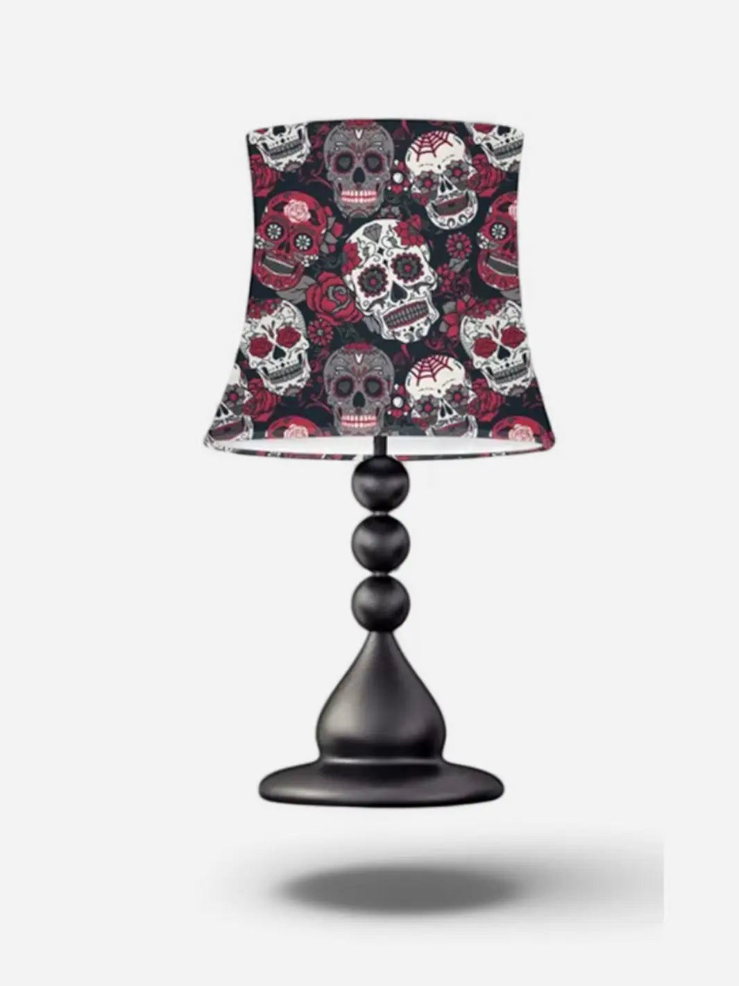 Abat-jour crâne rouge et noir skull solampe.com