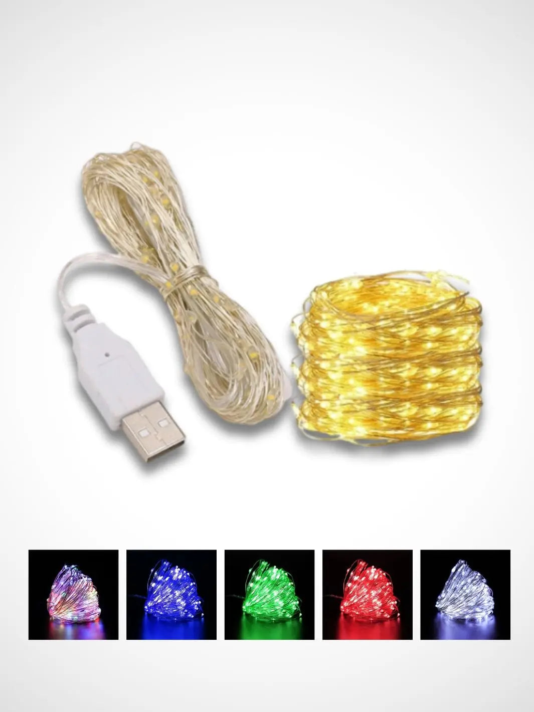 Guirlande Led <br> chambre USB blanche solampe.com