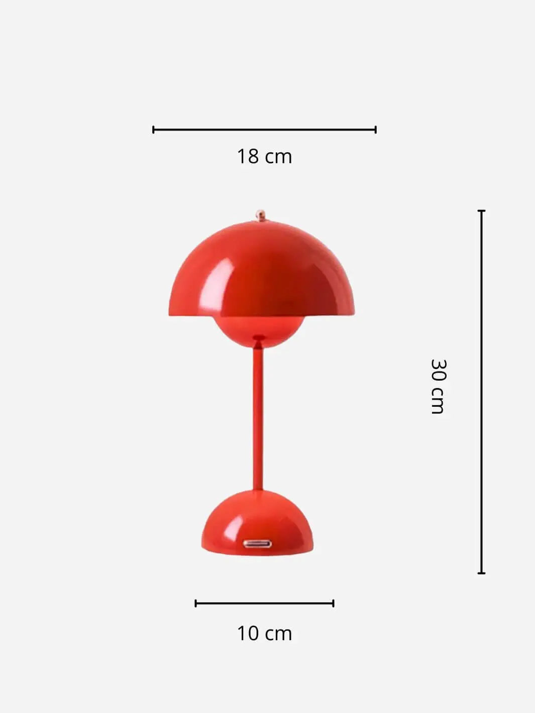 Lampe de chevet Led Florale Rouge avec cotes