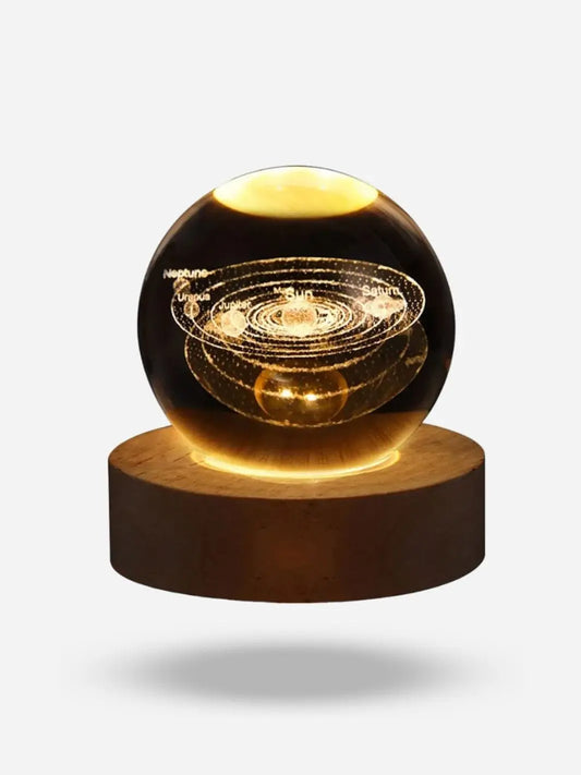 Lampe de chevet <br>  Boule Cristal Galaxie solampe.com