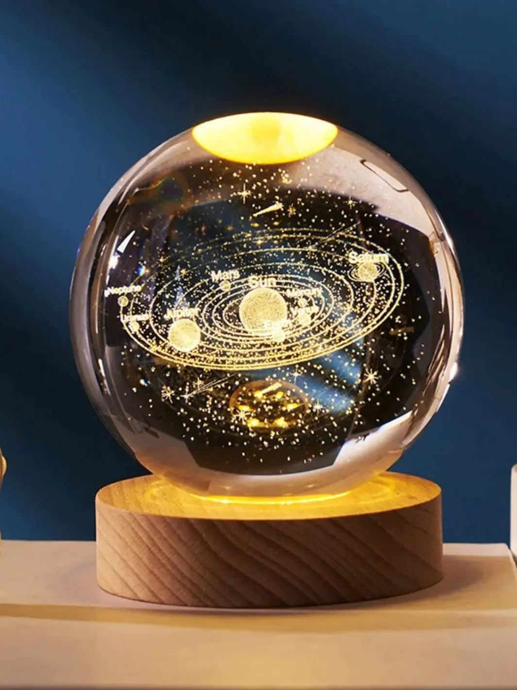 Lampe de chevet <br>  Boule Cristal Galaxie solampe.com