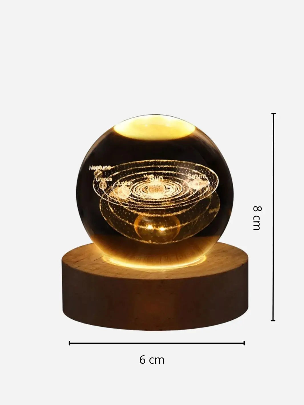 Lampe de chevet <br>  Boule Cristal Galaxie solampe.com