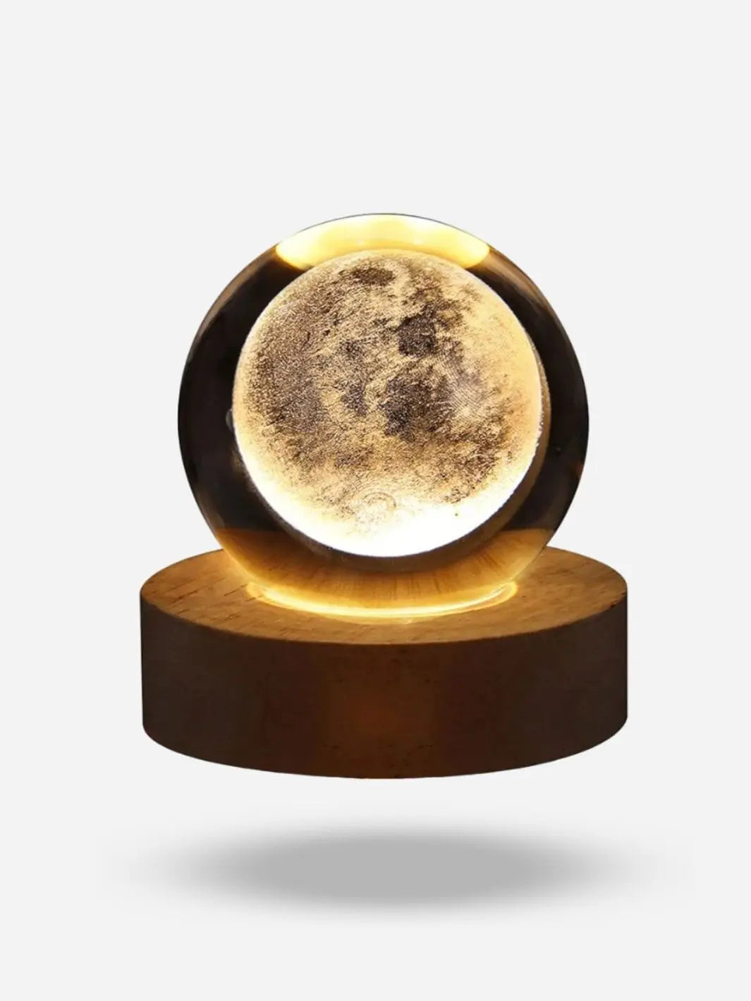 Lampe de chevet <br>  Boule Cristal Mini Moon solampe.com