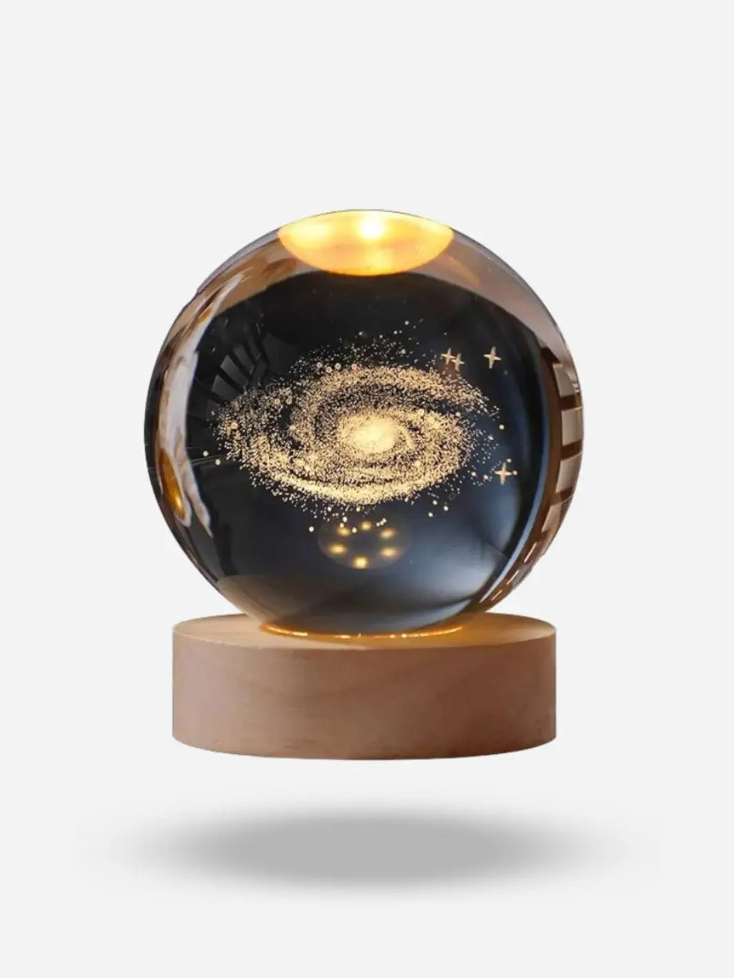 Lampe de chevet <br>  Boule Cristal Système Solaire solampe.com