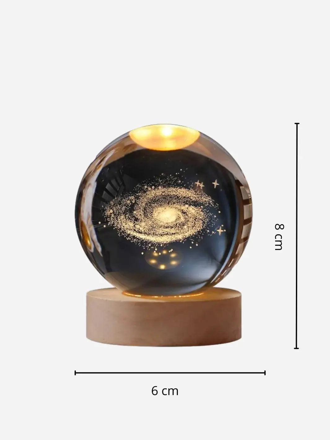 Lampe de chevet <br>  Boule Cristal Système Solaire solampe.com