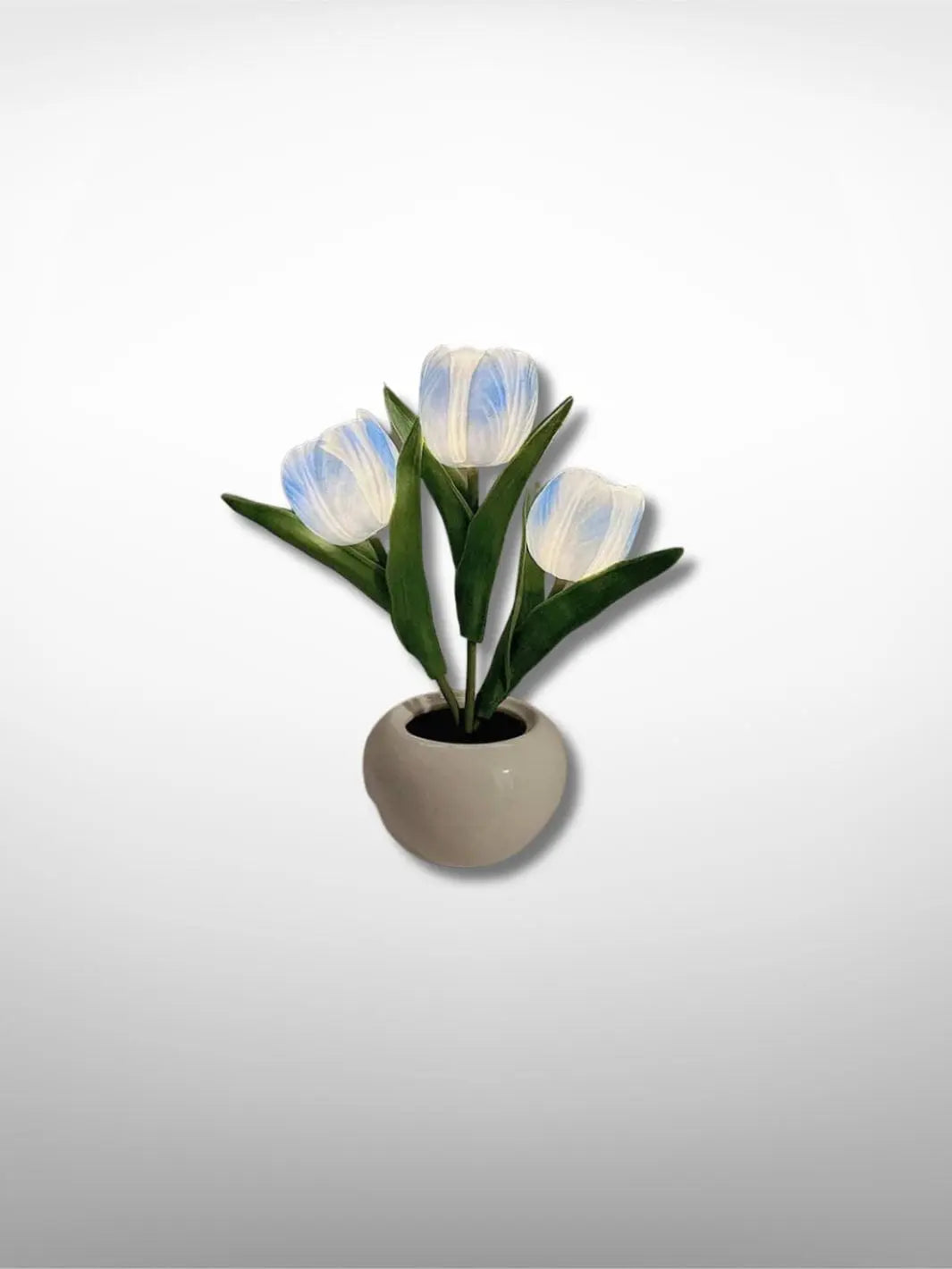 Lampe de chevet <br> Bouquet de Tulipes Bleues solampe.com