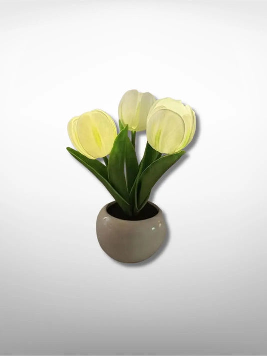 Lampe de chevet <br> Bouquet de Tulipes Jaunes solampe.com