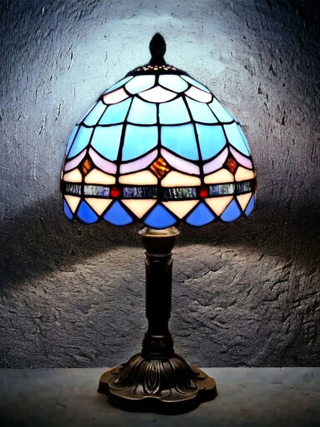 Lampe de chevet <br> Impériale bleue solampe.com