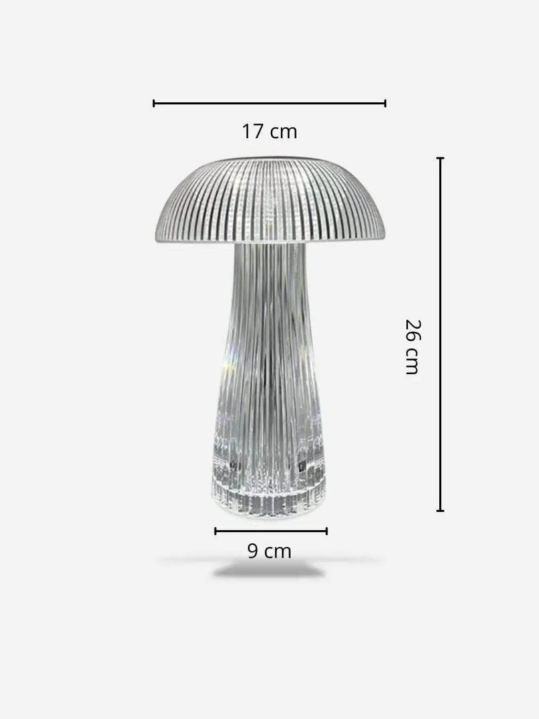 Lampe de chevet <br> La Méduse de cristal solampe.com