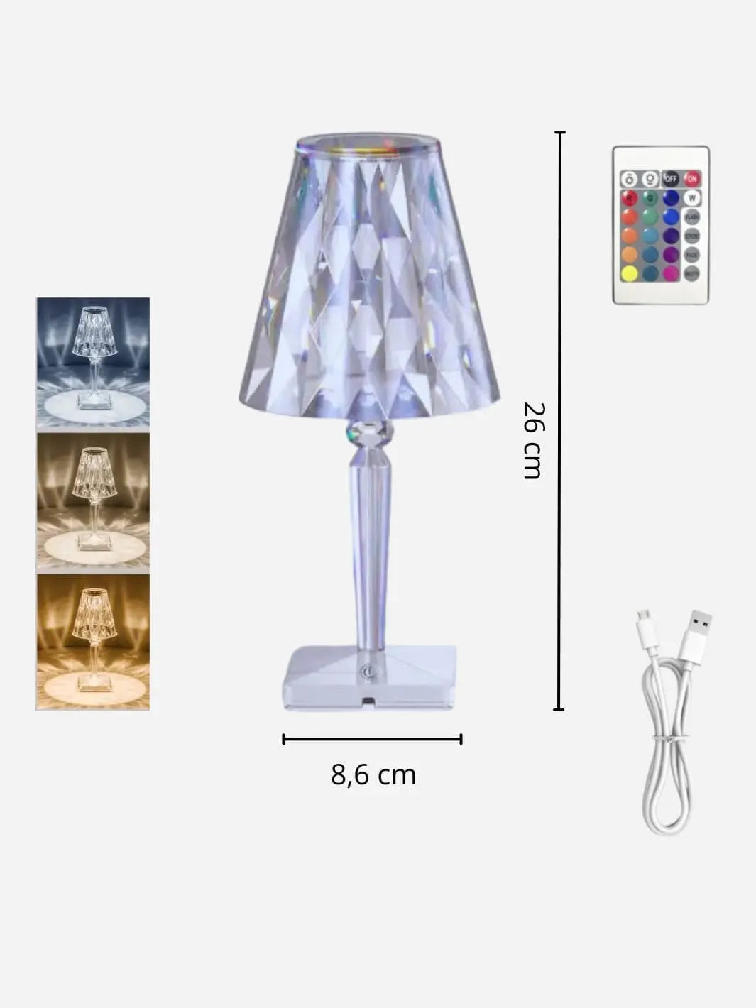 Lampe de chevet <br> La Rivière de Diamants solampe.com