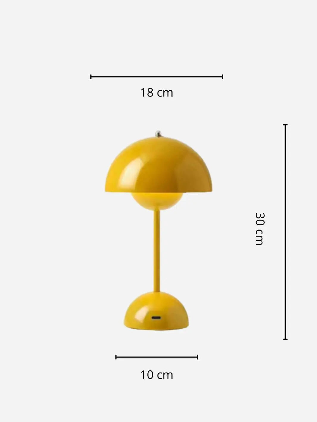 Lampe de chevet Led Florale Jaune avec cotes