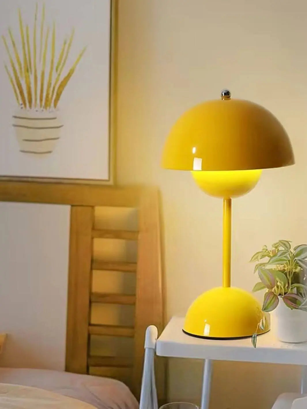 Lampe de chevet Led Florale Jaune chambre