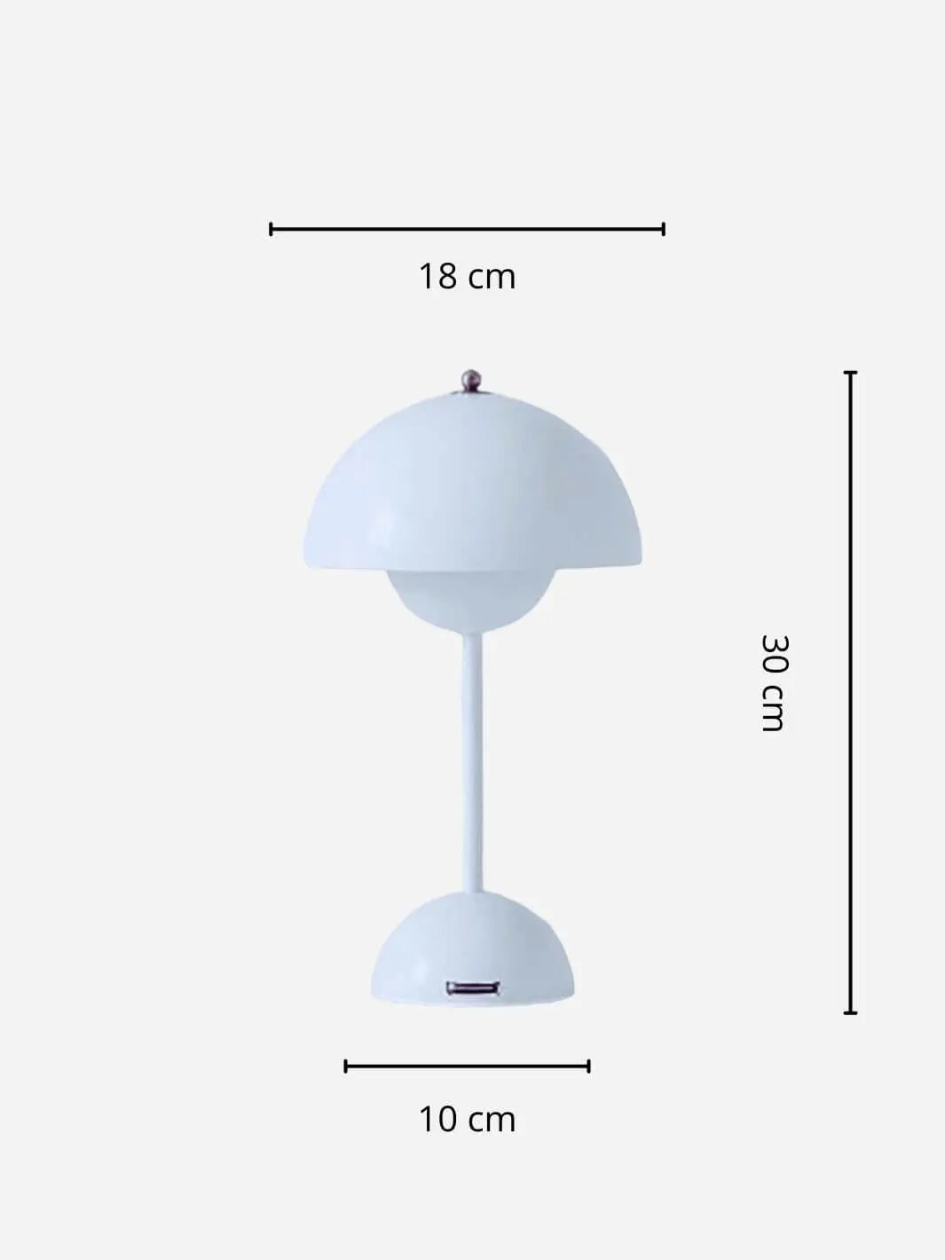 Lampe de chevet Led Florale Blanche avec cotes