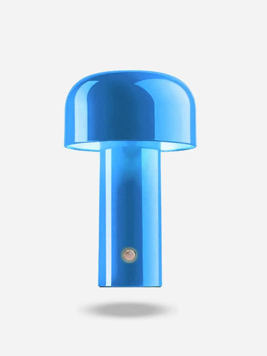 Lampe de chevet <br> Le Champignon tactile bleu solampe.com