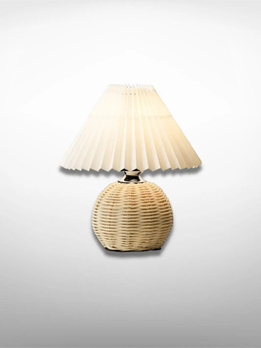 Lampe de chevet <br> Lueur de Rotin Blanc solampe.com