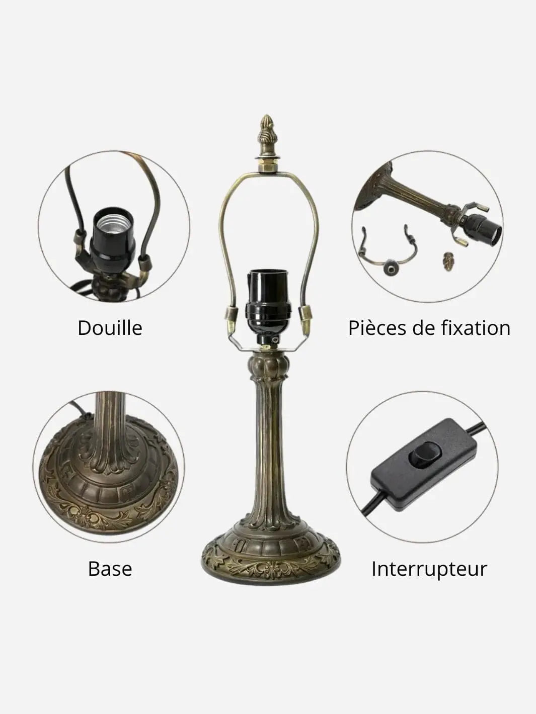 Lampe de chevet <br> Perles d'Emeraude solampe.com