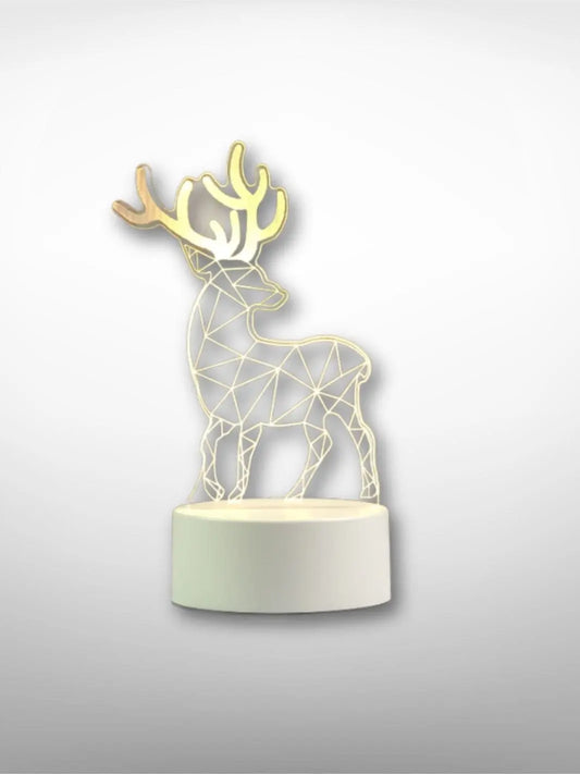 Lampe de chevet <br> illusion 3D Cerf solampe.com