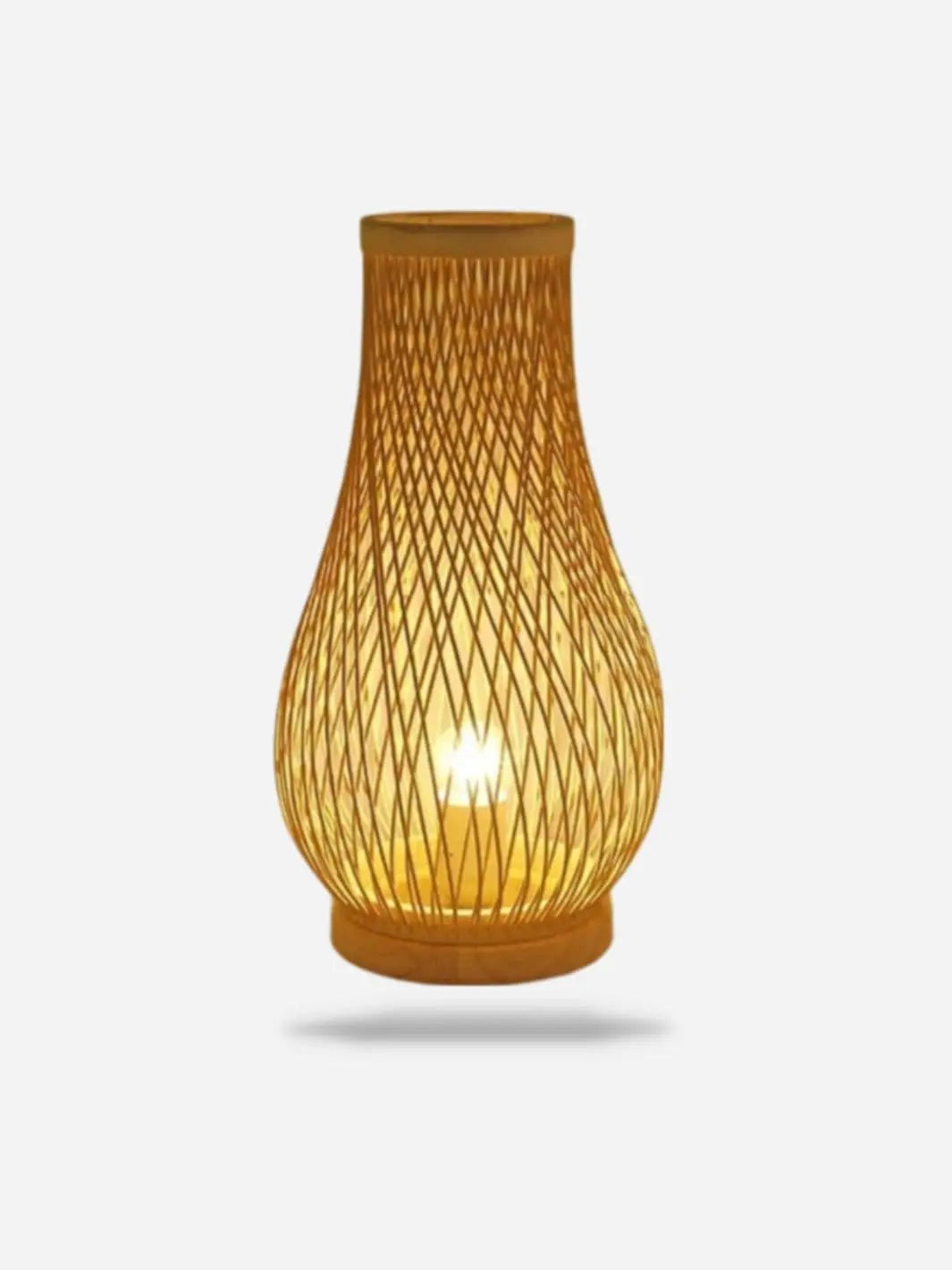 Lampe de chevet <br> la Lanterne de Bambou tressée solampe.com