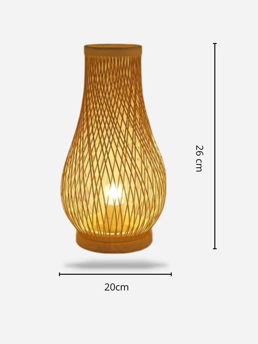 Lampe de chevet <br> la Lanterne de Bambou tressée solampe.com