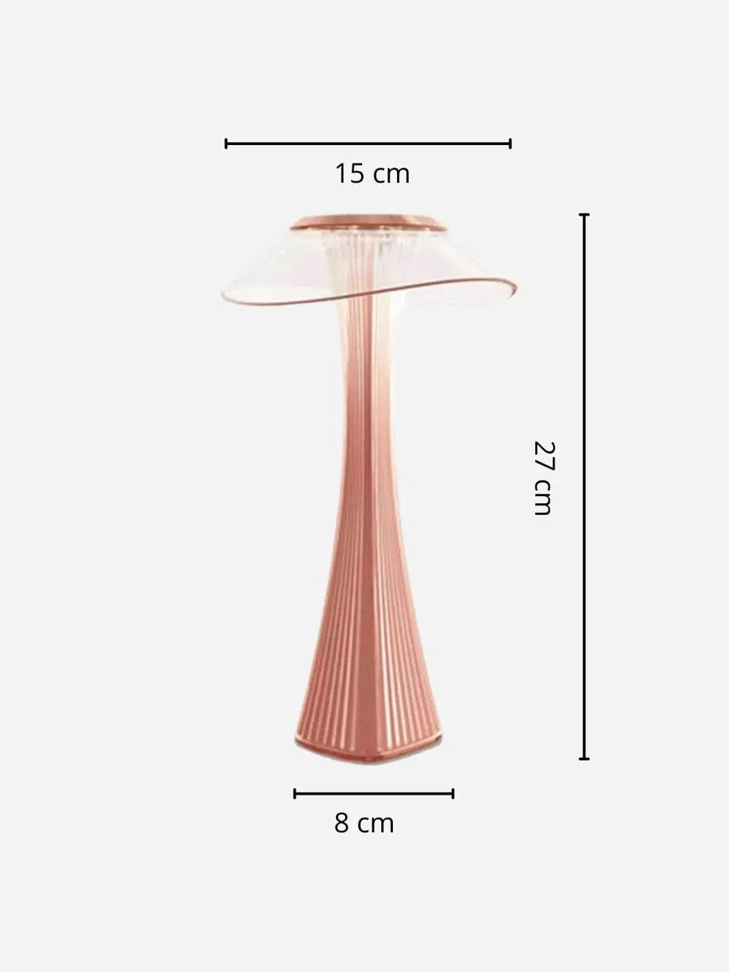 Lampe de chevet <br> le Design Taille Fine Or rose solampe.com