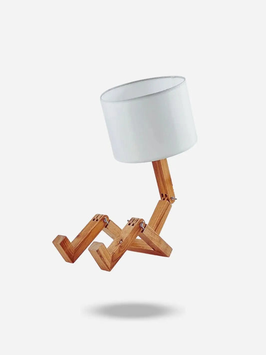 Lampe de chevet <br> le Robot de bois solampe.com