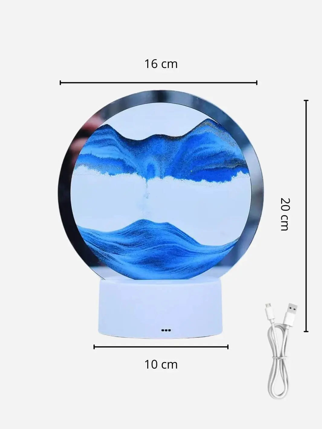 Lampe de chevet design <br> Sable Mouvant bleu solampe.com