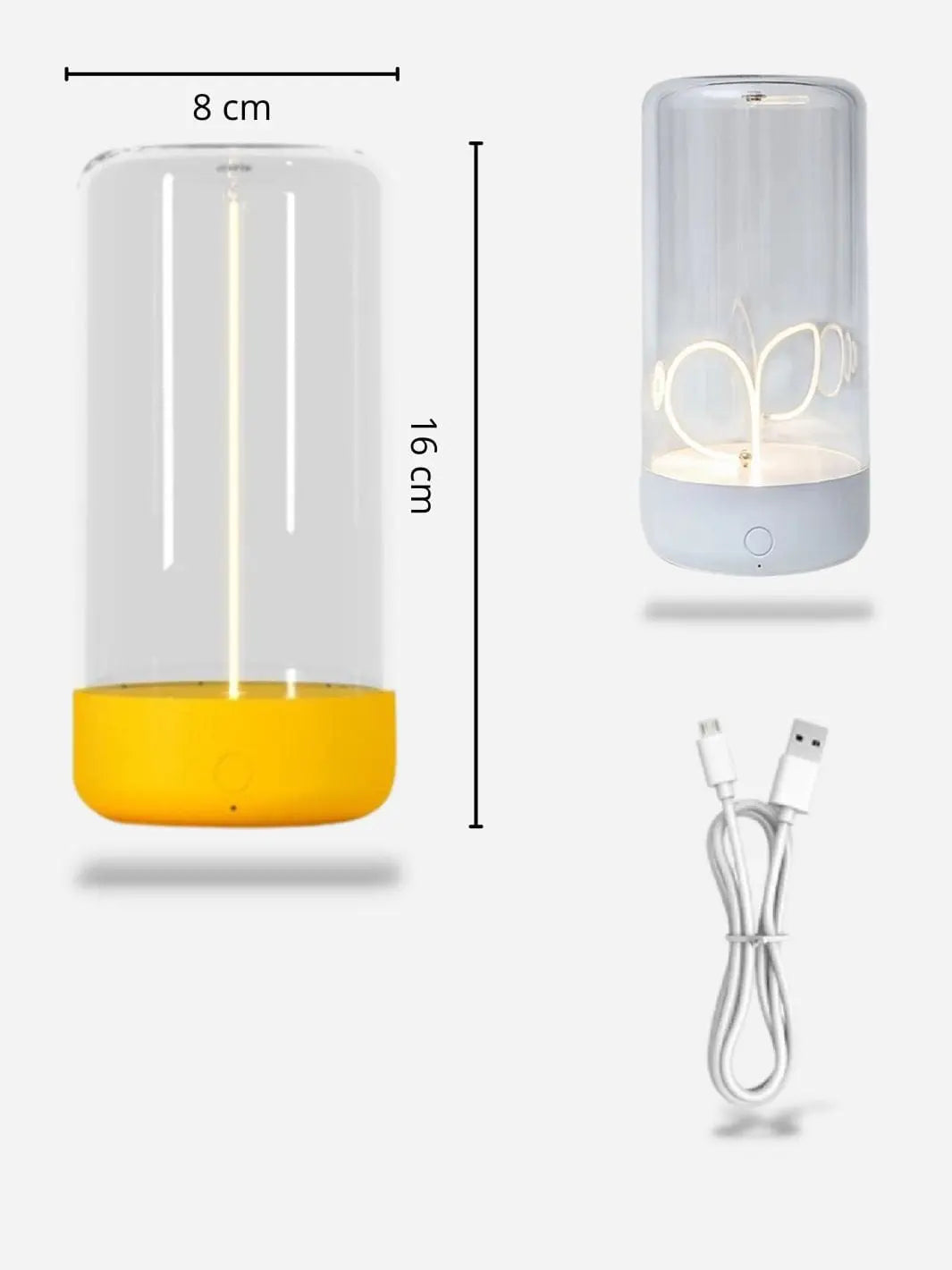 Lampe de chevet sans fil <br> Filament Magnétique jaune solampe.com